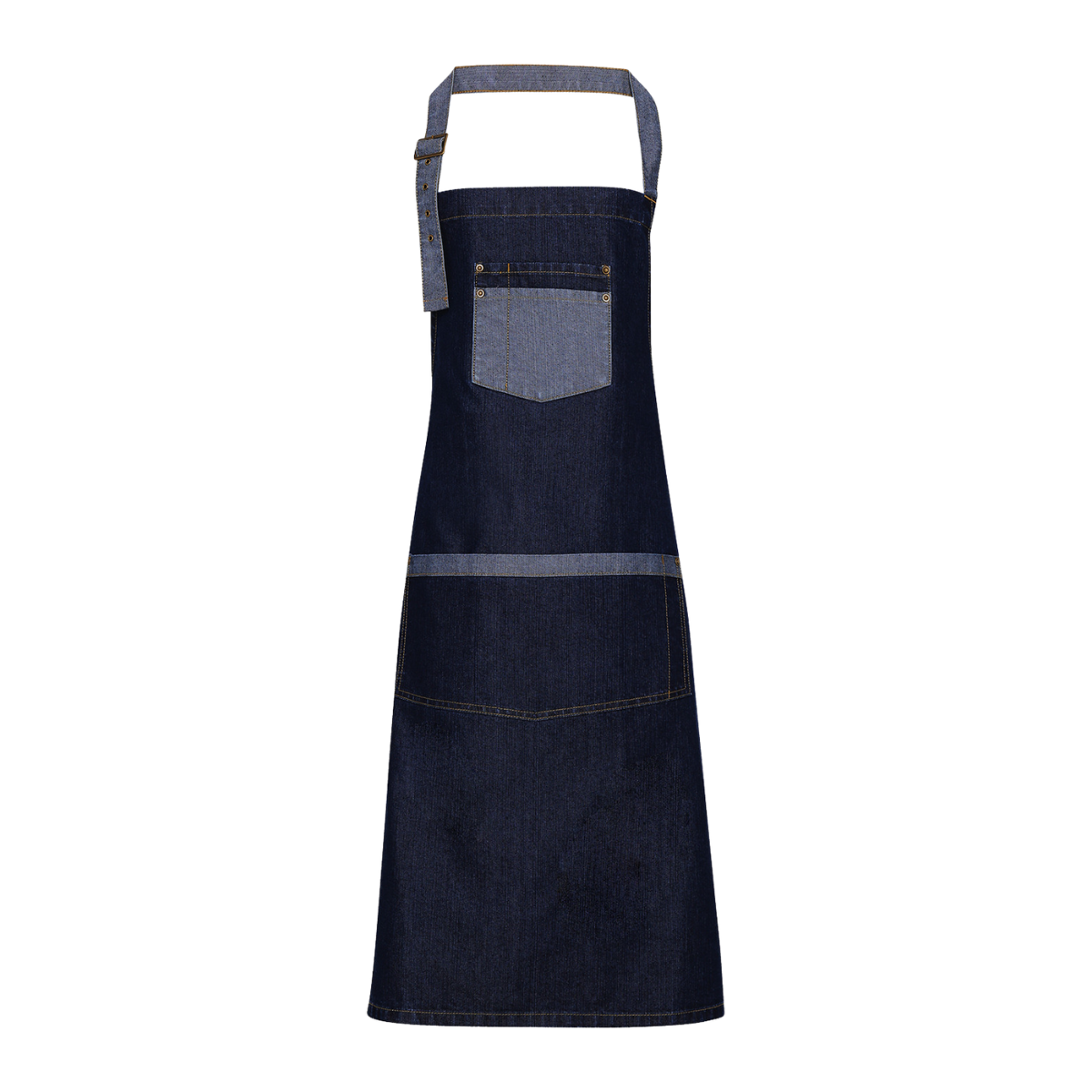 Contrast Denim Apron
