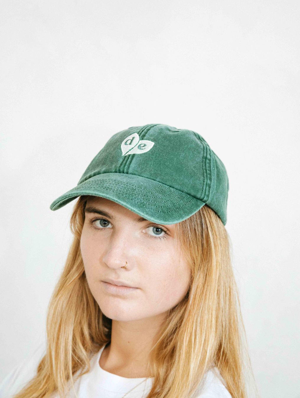 Vintage cotton cap made for Deliciously Ella by Brand Stamp