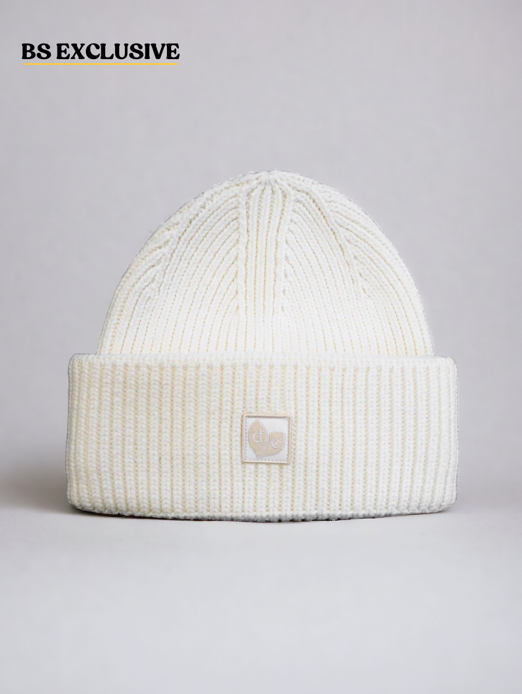 Knitted Beanie with a Woven Patch | 100+ Colours