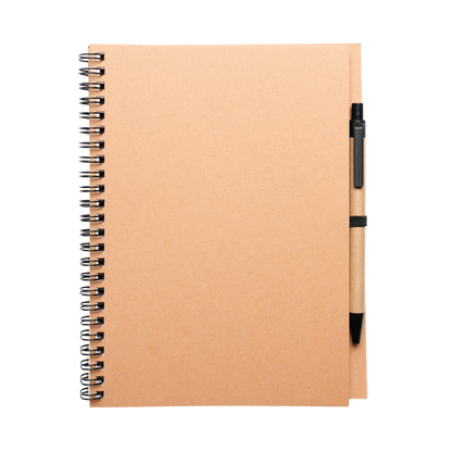 A5 Recycled Bound Notepad with Pen | 9 Colours