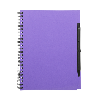 A5 Recycled Bound Notepad with Pen | 9 Colours