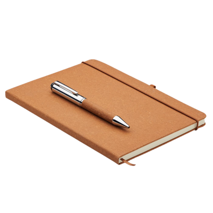 Recycled Leather A5 Notebook & Pen Gift Set | 2 Colours