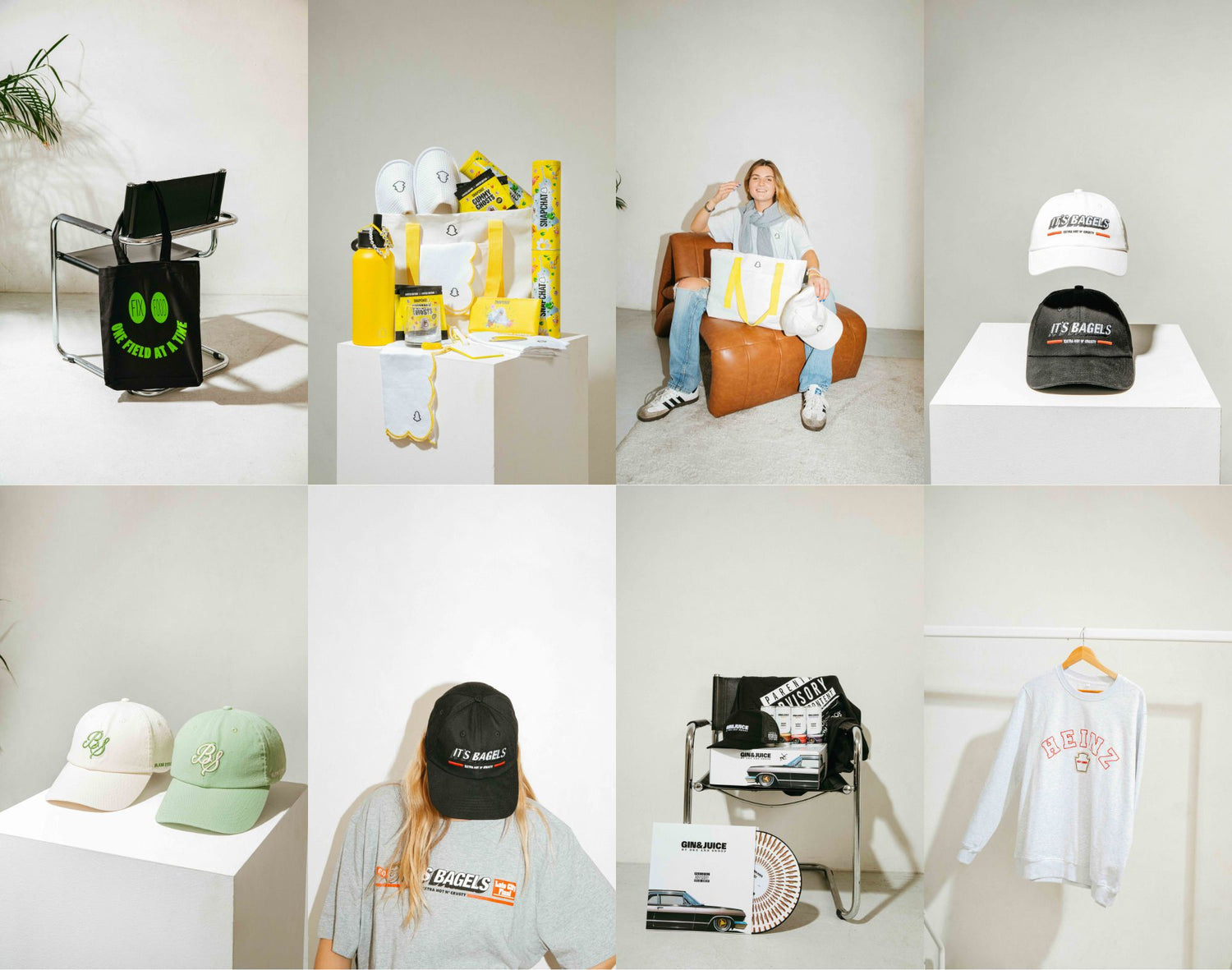 Premium, high-quality branded merchandise made for companies including Blank Street, Heinz, It's Bagel, Snapchat and Gin & Juice by Dre and Snoop. 