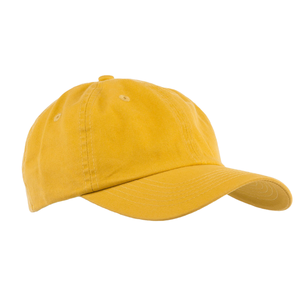 100% cotton dad cap in mustard yellow. 