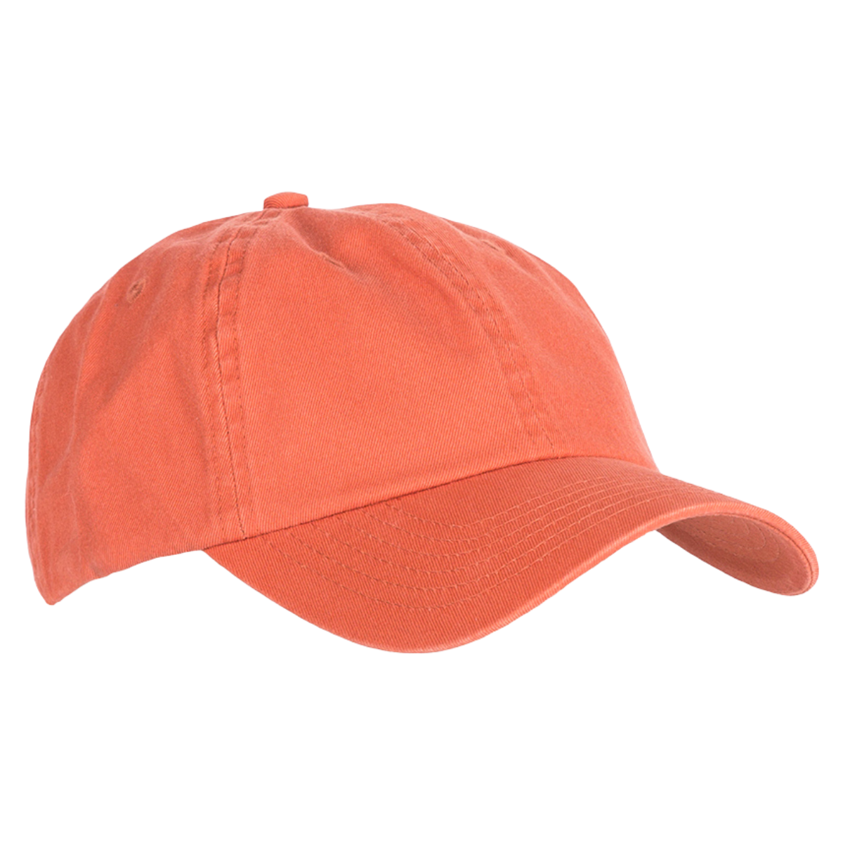 100% cotton orange dad cap with embroidered logo 