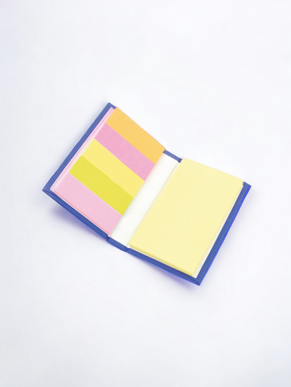 Hard Back Book with Sticky Notes | 10 Colours