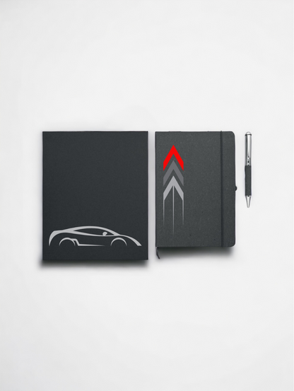 Recycled Leather A5 Notebook & Pen Gift Set | 2 Colours