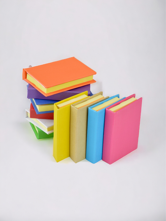 Hard Back Book with Sticky Notes | 10 Colours