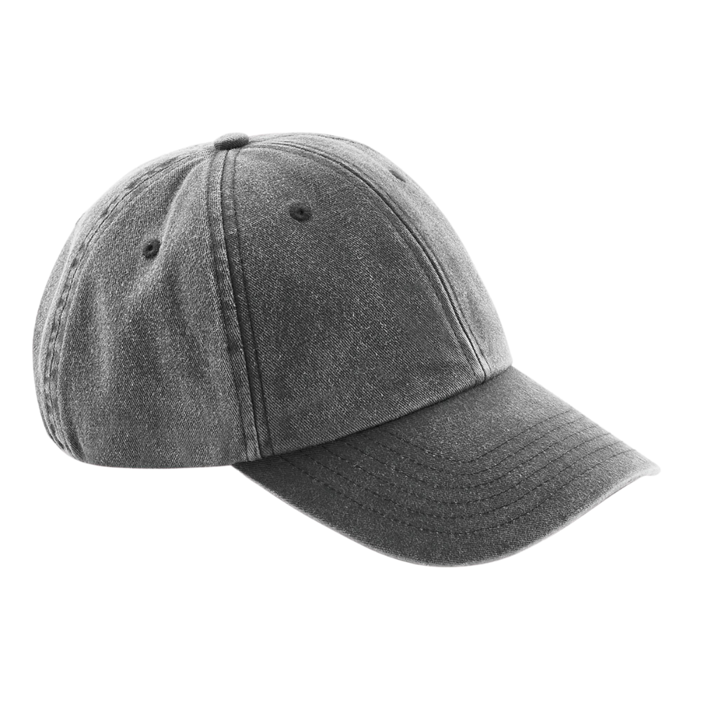 Vintage Cotton Dad Cap in Black 