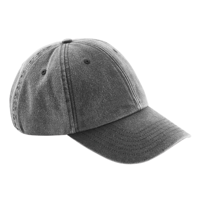 Vintage Cotton Dad Cap in Black 