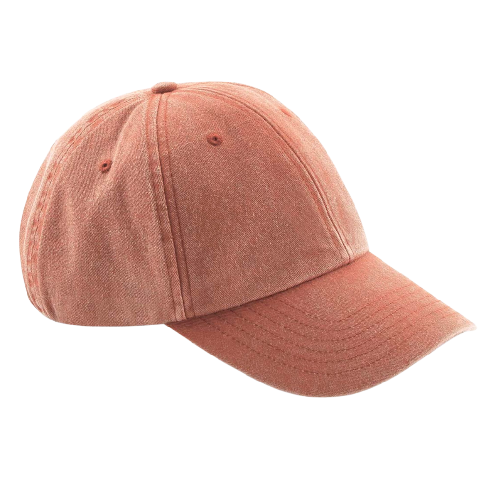 100% cotton vintage style cap custom made for your brand by Brand Stamp 