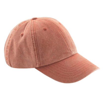 100% cotton vintage style cap custom made for your brand by Brand Stamp 