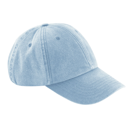branded light cotton denim vintage cap embroidered with your logo 