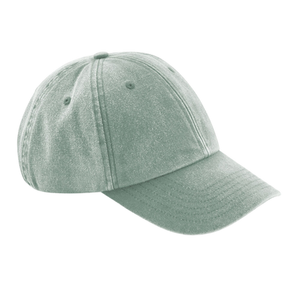 branded sage green cotton cap 