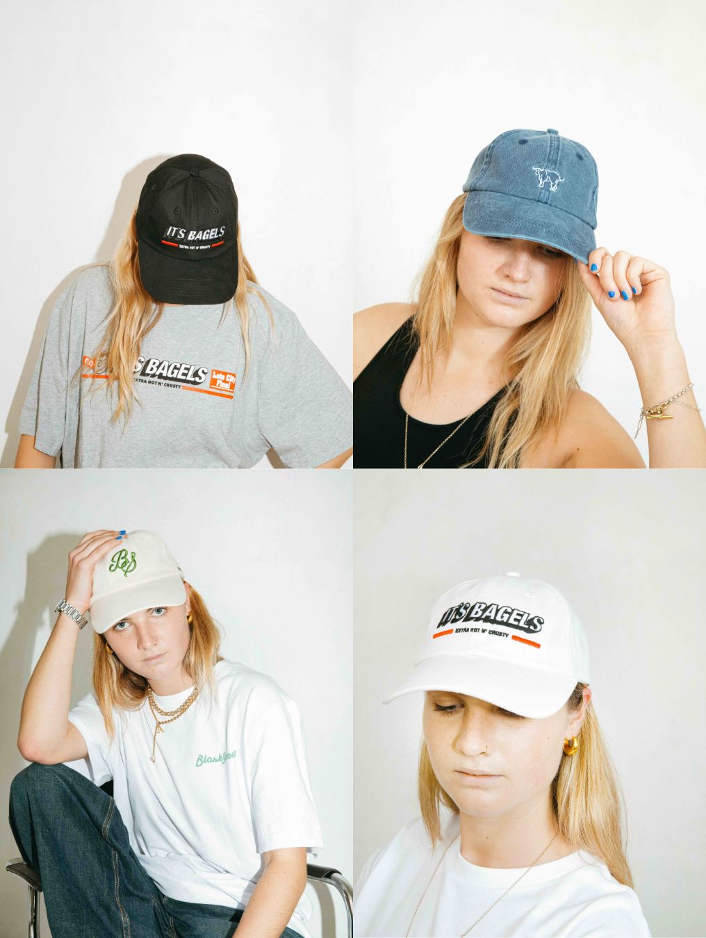Custom baseball cap with embroidered logo for company merch
