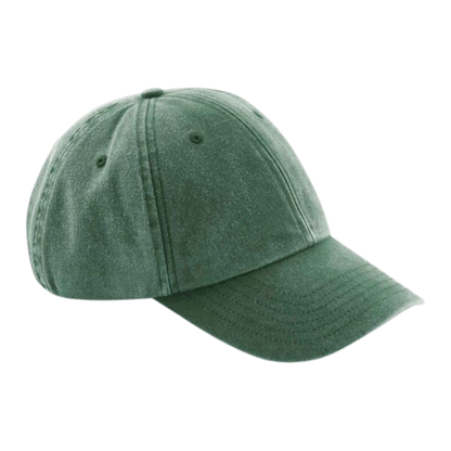 Custom vintage style bottle green cotton cap embroidered with your logo 