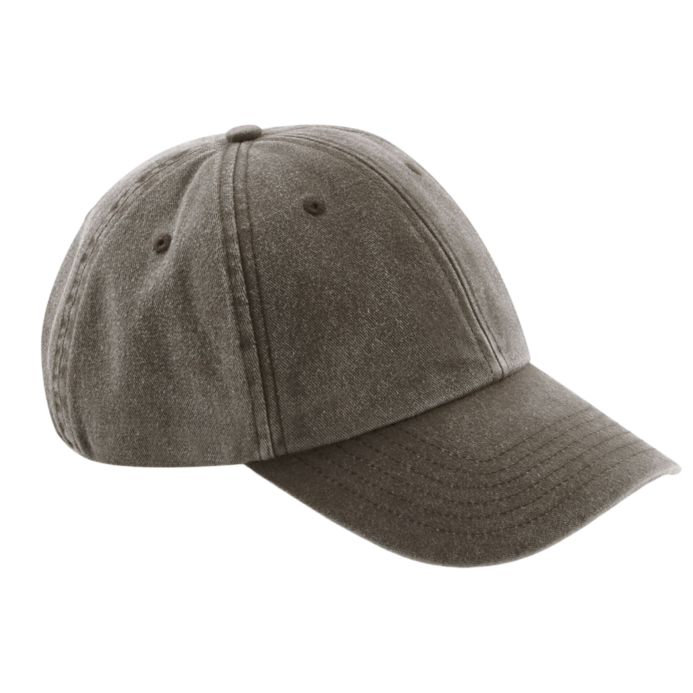 vintage style brown 100% cotton cap custom made for your brand 