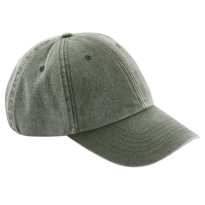 vintage style green 100% cotton cap - brand stamp