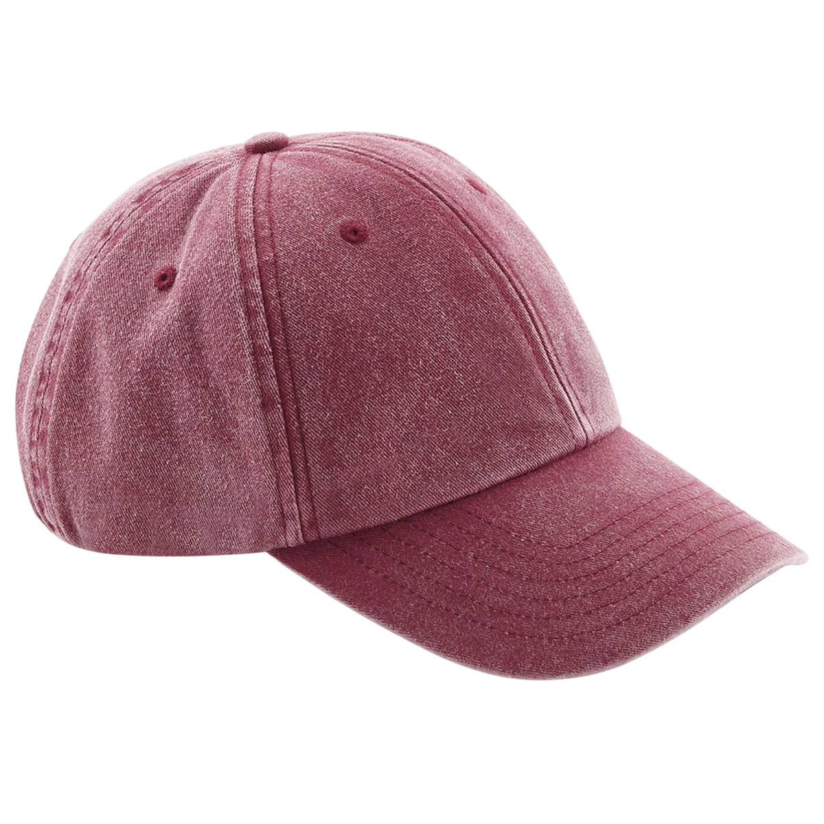vintage style red 100% washed cotton cap